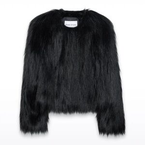 Stand Studio Women's Elegant Black Teddy Jacket